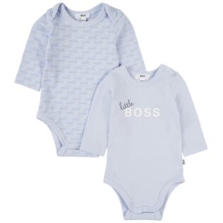 Maoschino kid-teen 2 Pack of Blue Bear Babygrows Gift Set